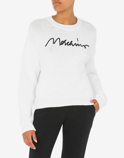 Moschino LOGO EMBROIDERY COTTON-BLEND JUMPER outlook