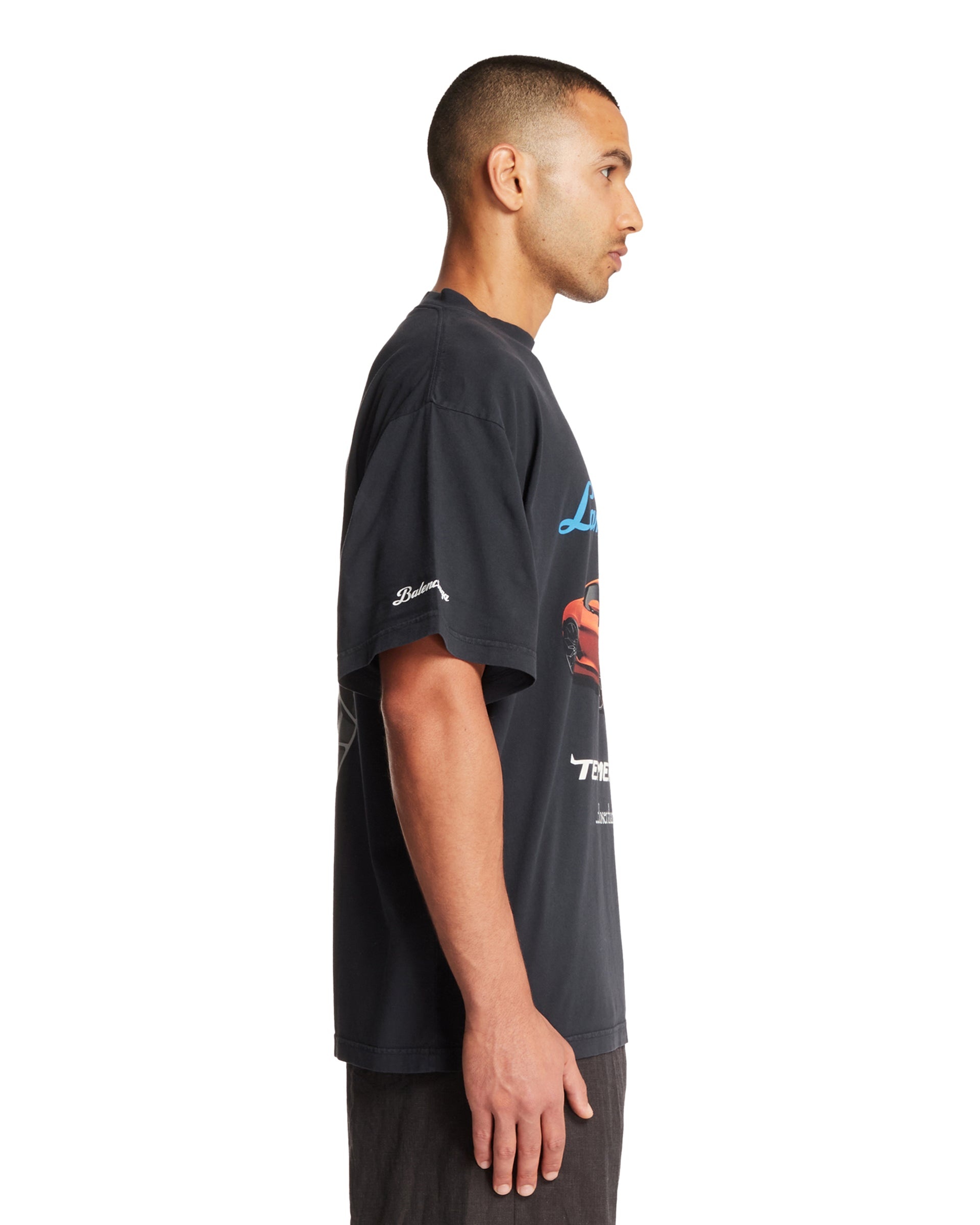 Black Oversize Lamborghini T-Shirt - 5