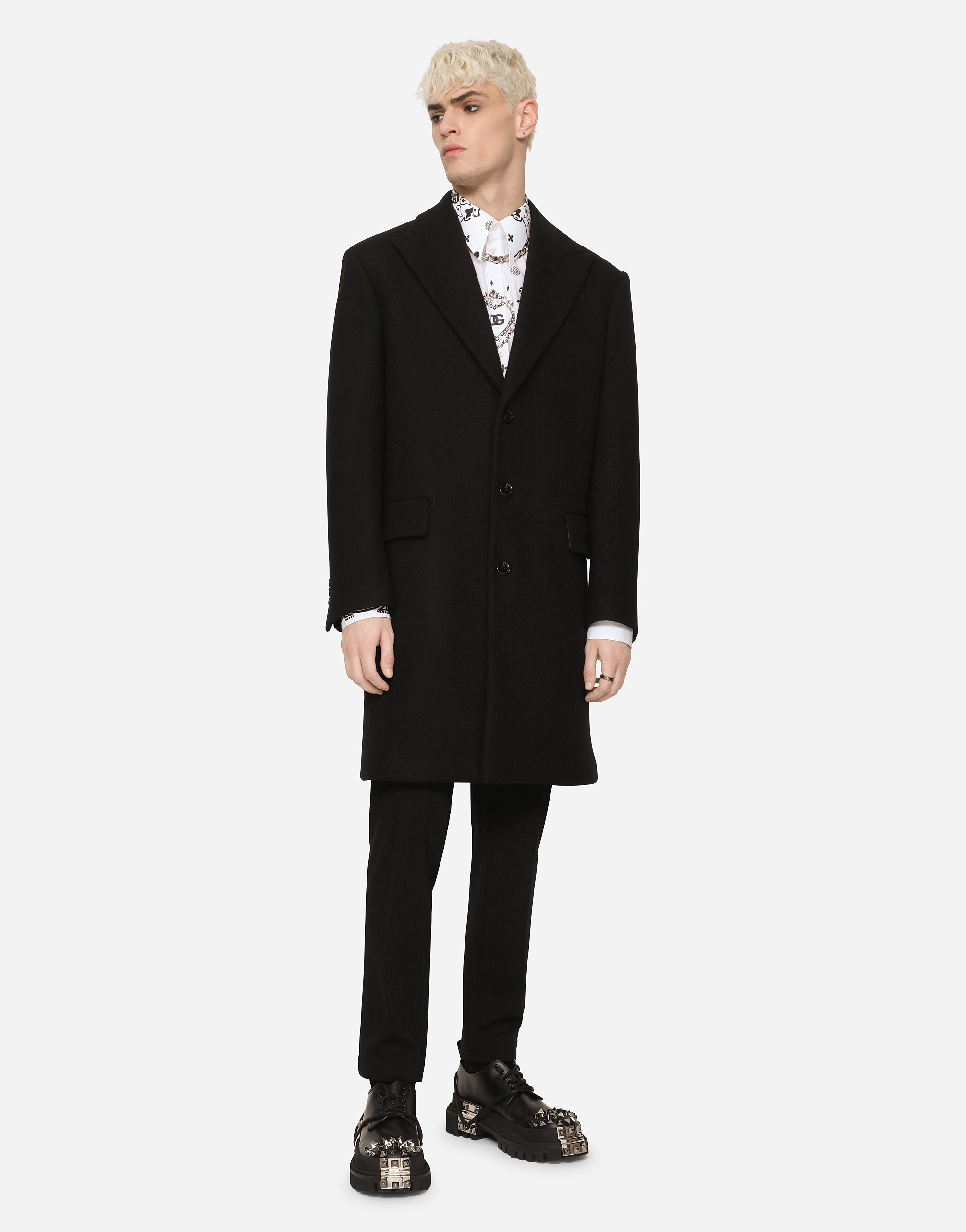 Single-breasted wool jersey coat - 2