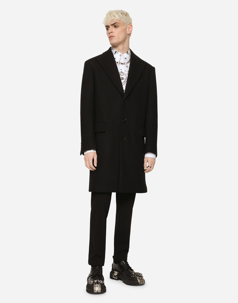Dolce & Gabbana Single-breasted wool jersey coat outlook