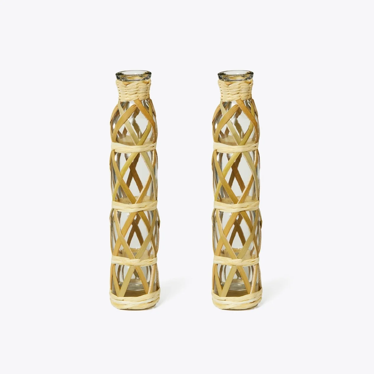 Basketweave Vase, Set of 2 - 1