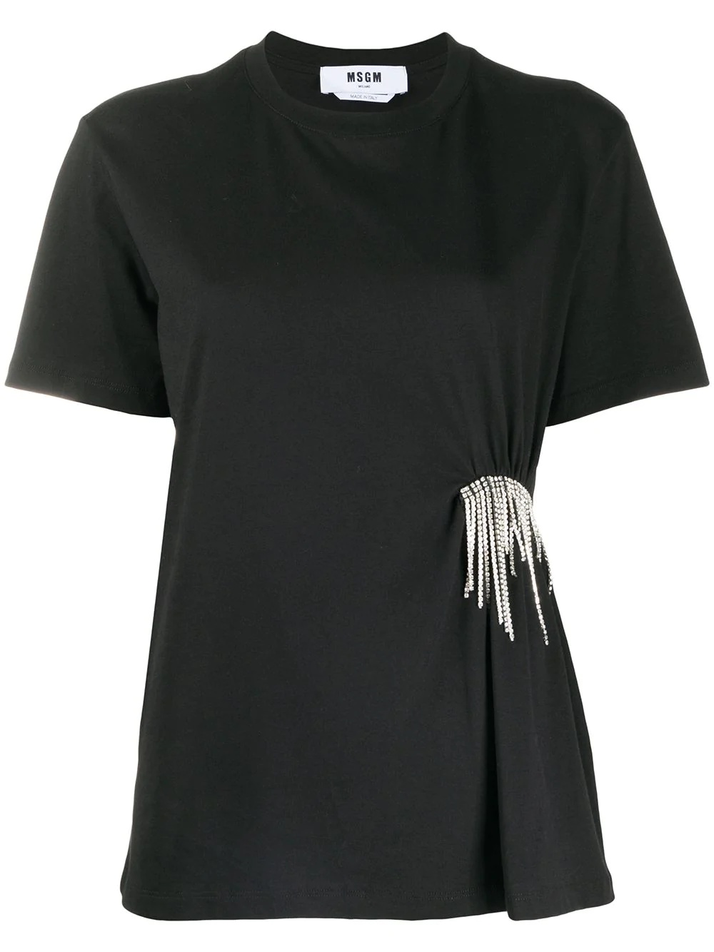 crystal fringe T-shirt - 1