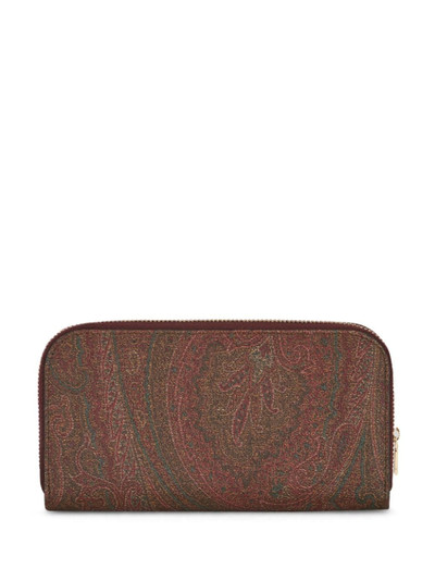 Etro logo-embroidered leather wallet outlook
