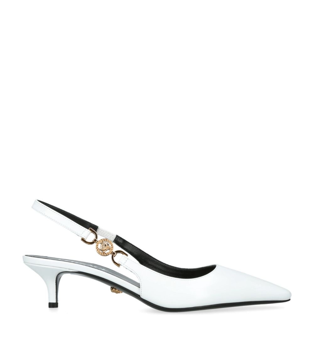 VERSACE Patent Leather Medusa Slingback Pumps 40 | harrods