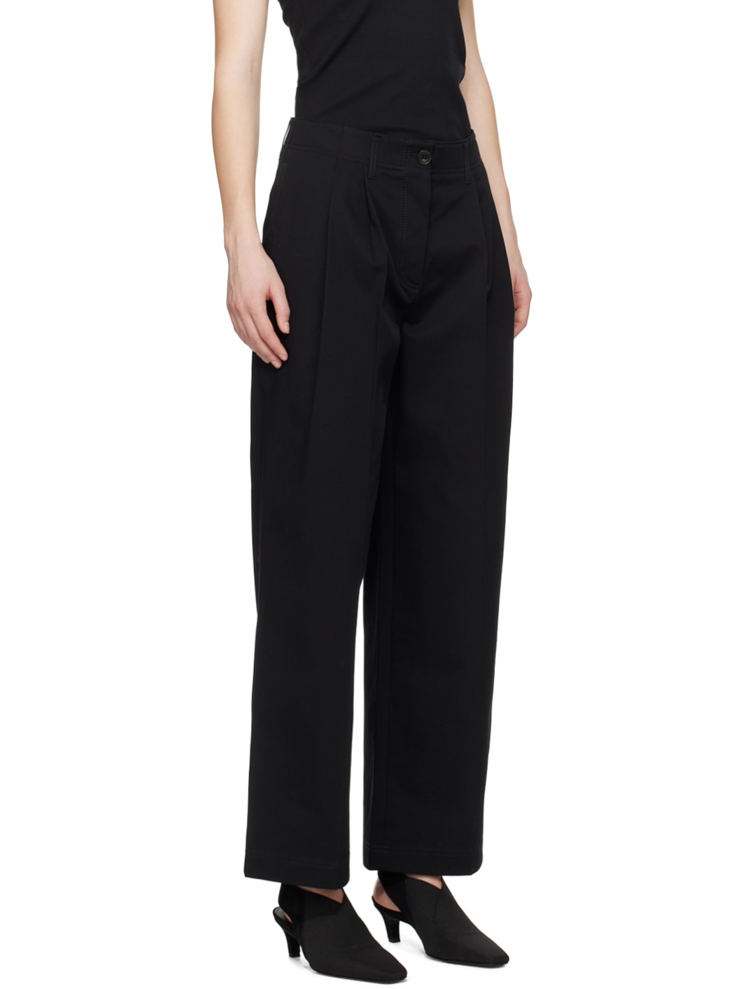 Black Relaxed Trousers - 2