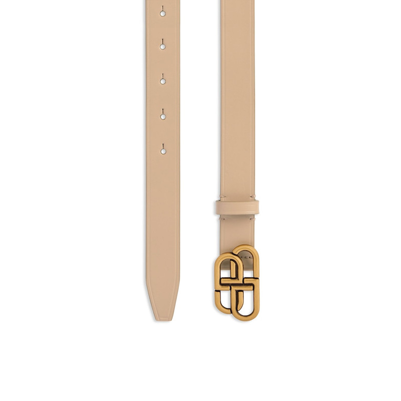 Women's Bb Thin Belt  in Latte 1