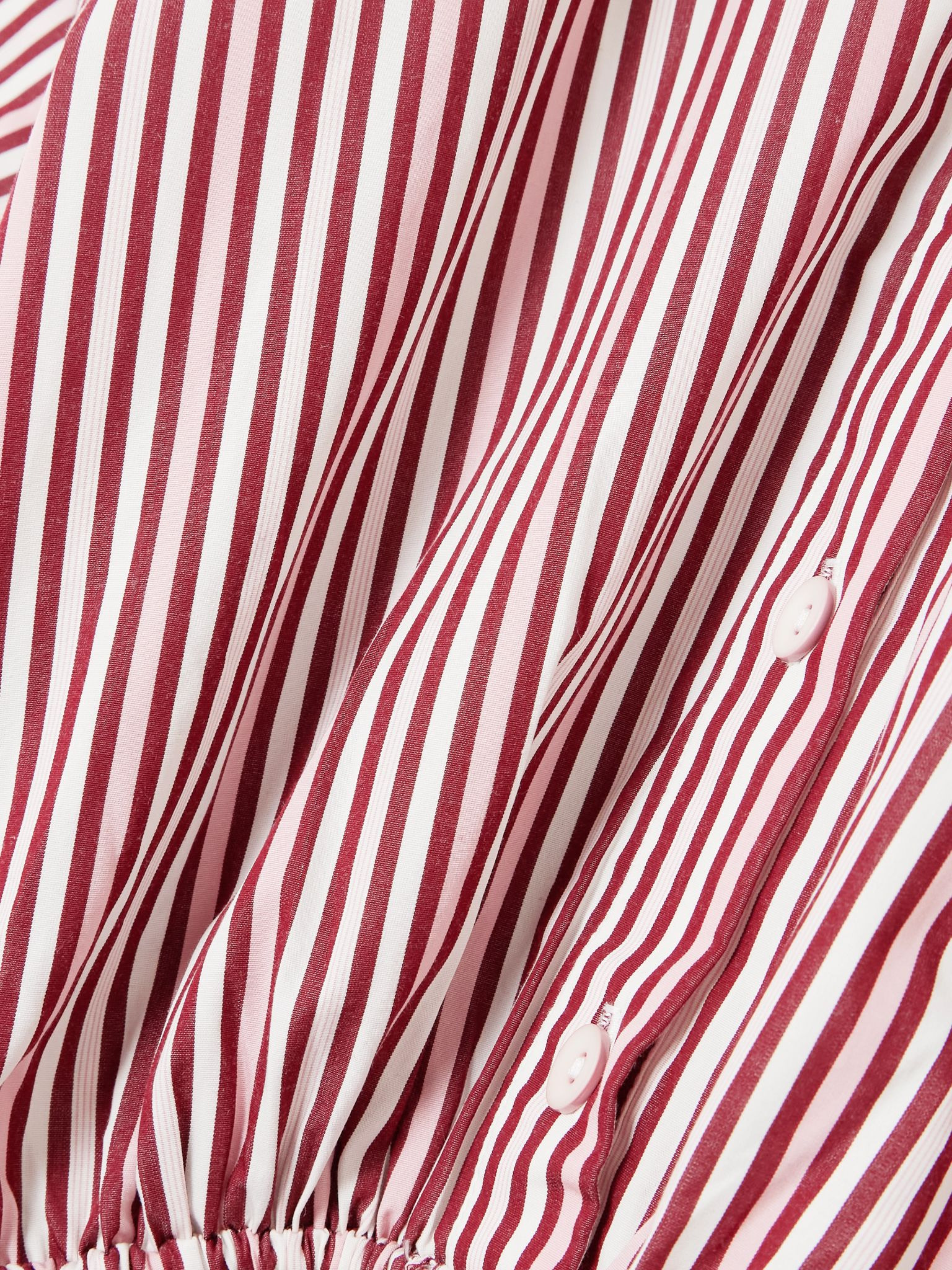 Freja striped cotton-poplin playsuit Pink - 4