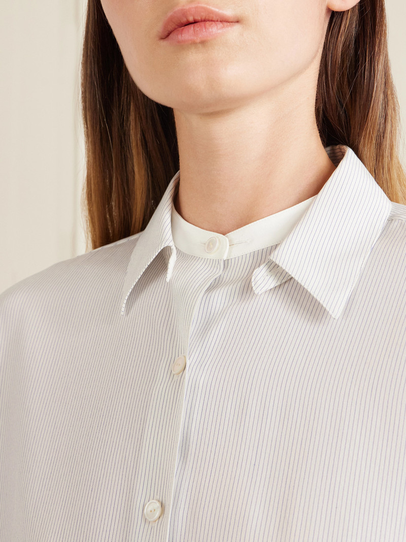 Fiora Pinstriped Silk Shirt 5