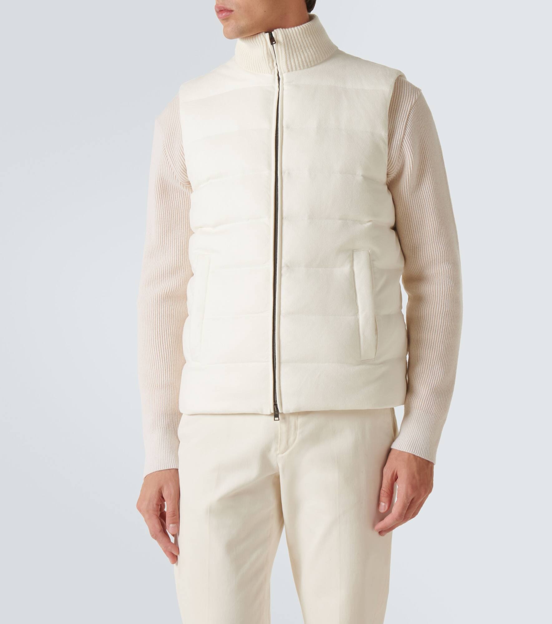 Silk and cashmere down vest - 3