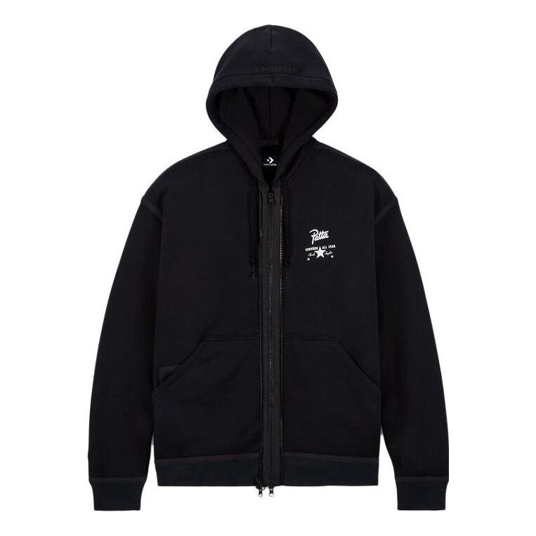 Converse x Patta Four-Leaf Clover Utility Fleece Hoodie 'Black' 10024664-A01 - 1