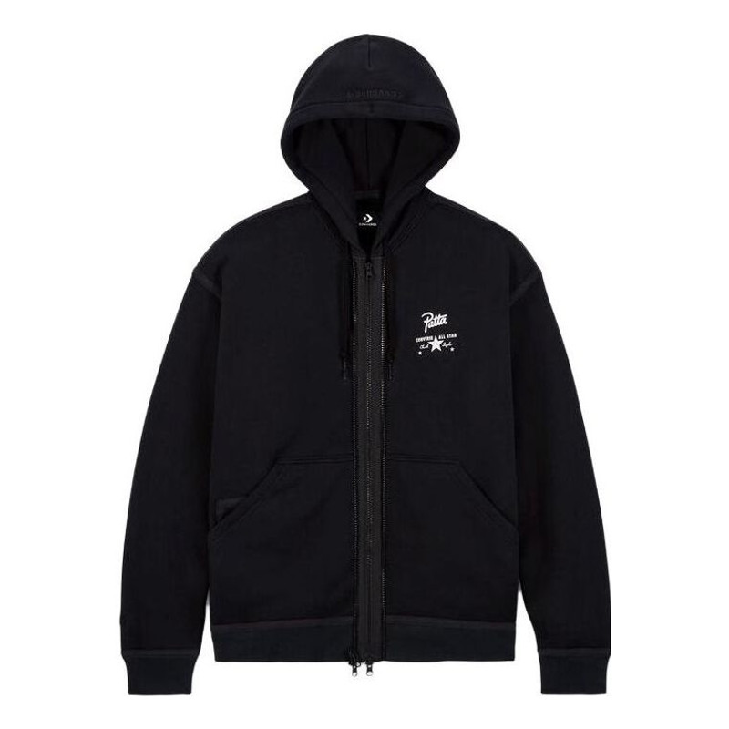 Converse x Patta Four-Leaf Clover Utility Fleece Hoodie 'Black' 10024664-A01 - 1
