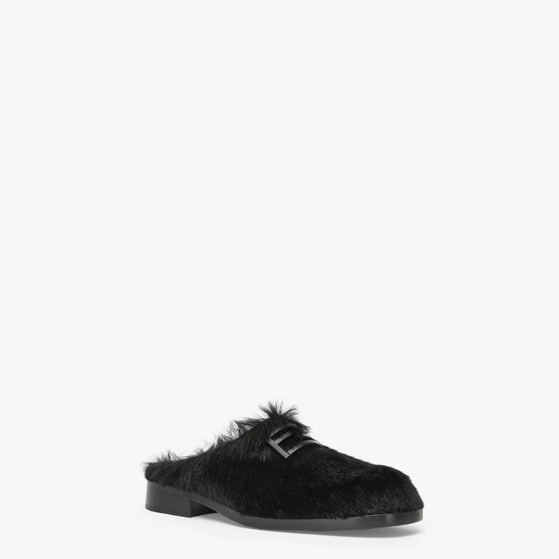 Black pony hair sabots 2