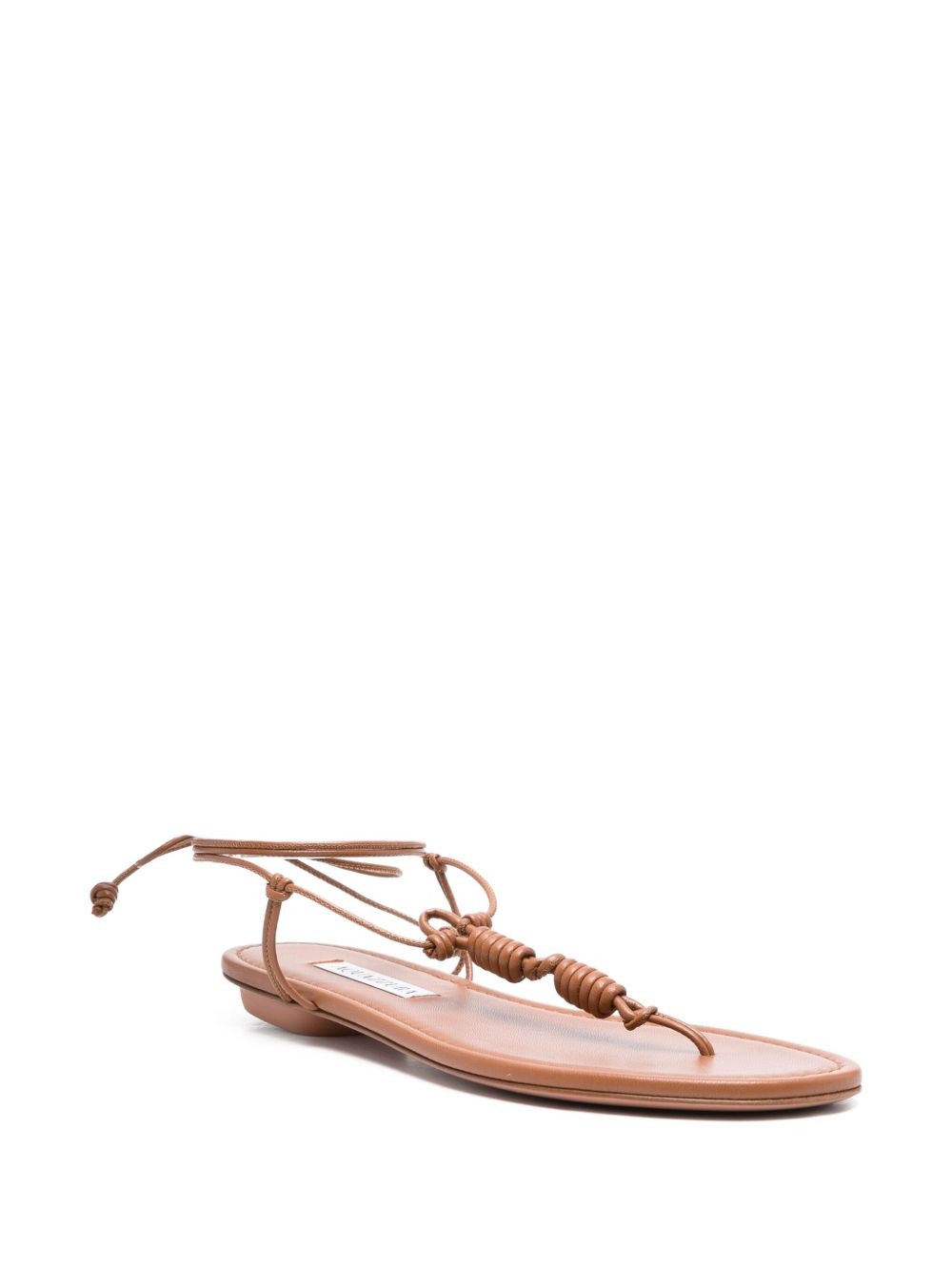 Oaxaca knotted leather flat sandals - 2