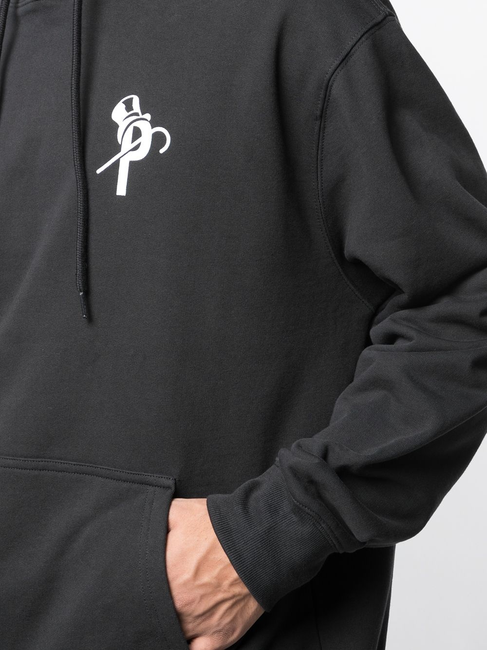 chest logo print hoodie - 5