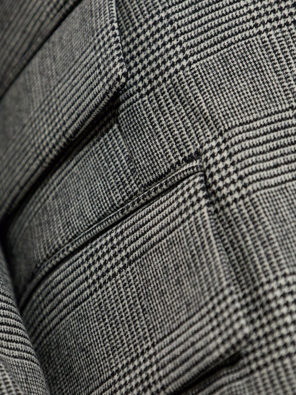 check-pattern three-button blazer - 5