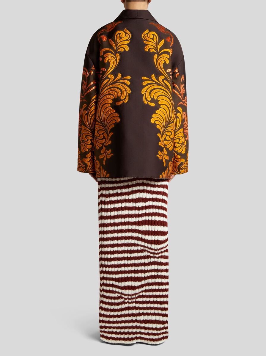 JACQUARD BROCADE SHIRT JACKET - 5