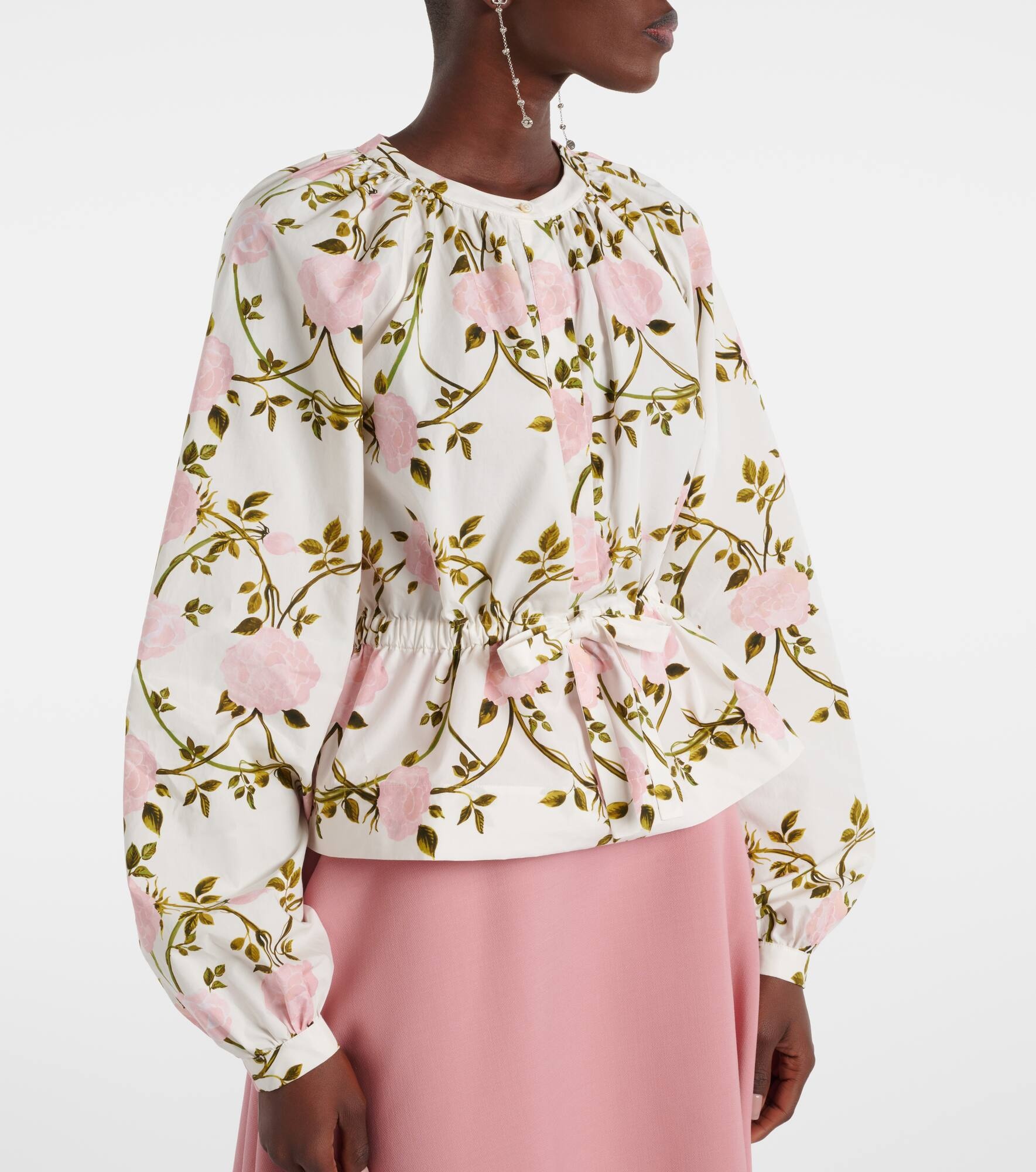 Floral cotton blouse - 5
