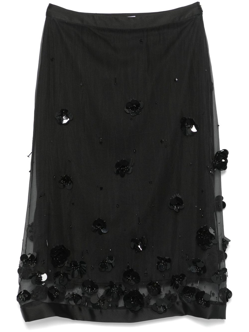 bead-embellished midi skirt 1
