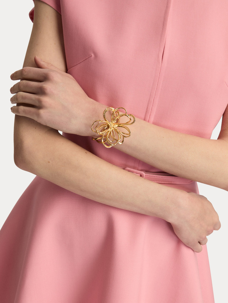THREADED FLOWER BRACELET CUFF 4