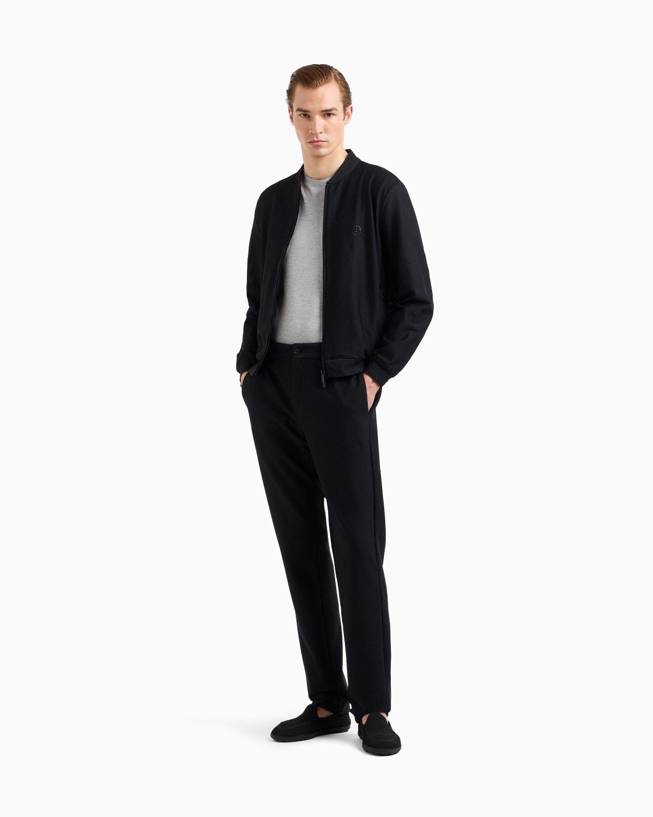 TECHNICAL WAFFLE FLAT-FRONT TROUSERS - 2