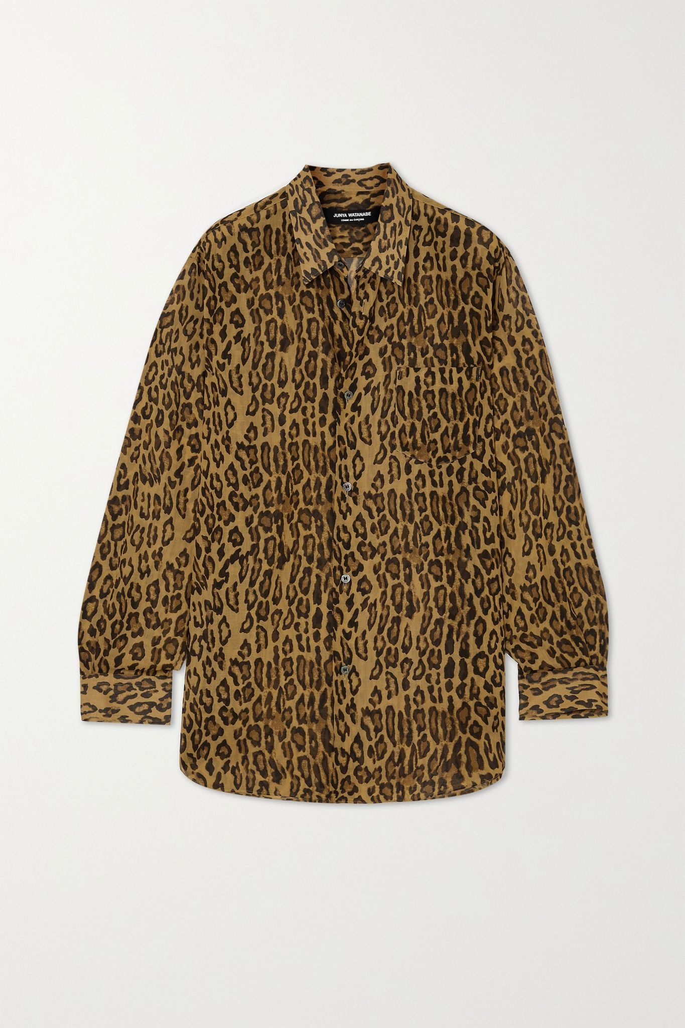 Leopard-print voile shirt - 1