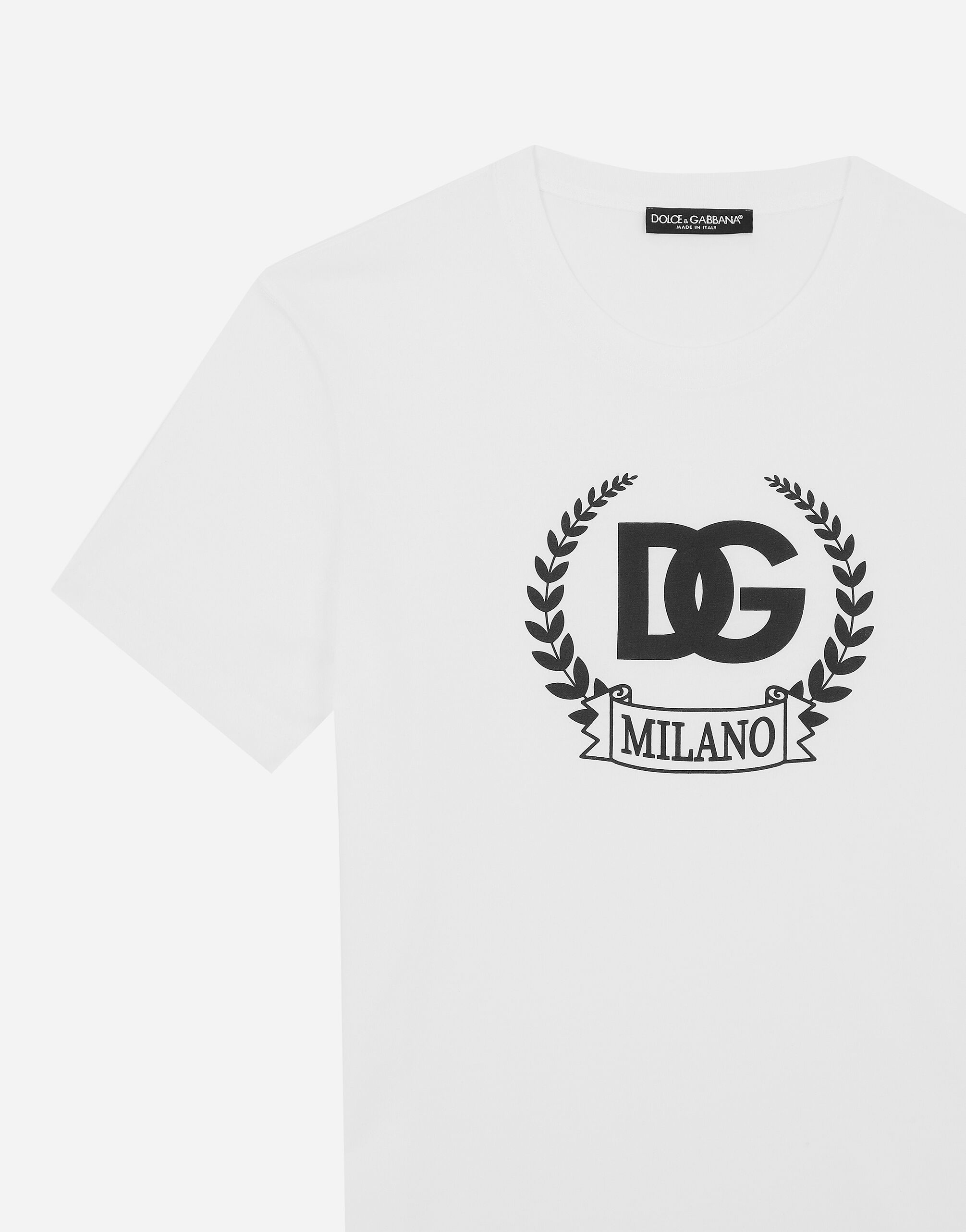 Short-sleeved cotton T-shirt with DG print - 3