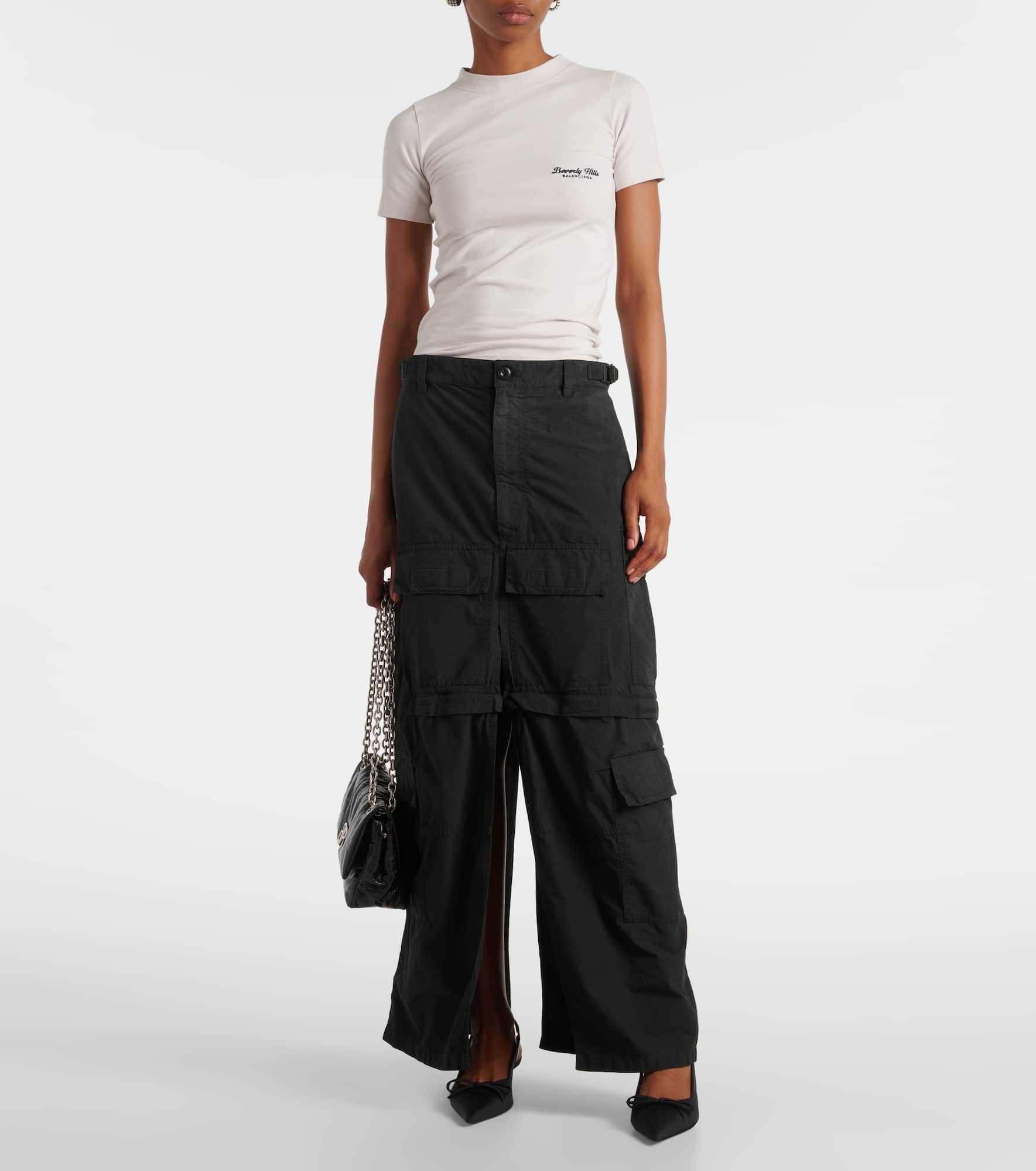 Cotton-blend ripstop cargo skirt - 2