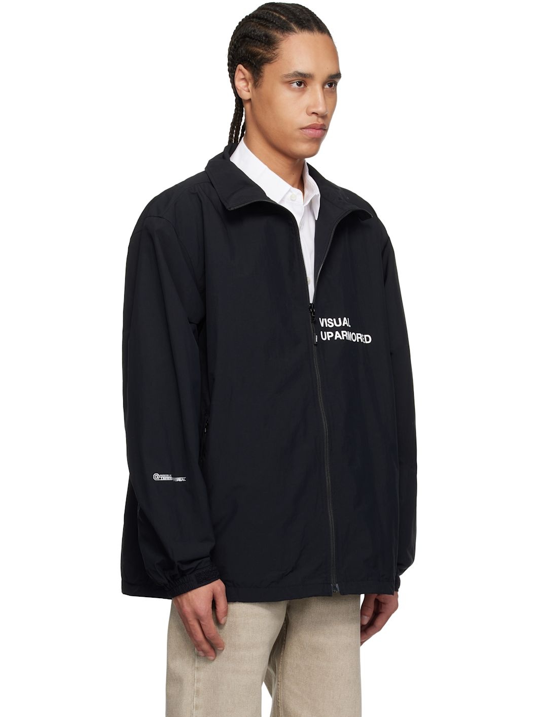 Black Track Nylon Tussah Pertex Jacket - 2