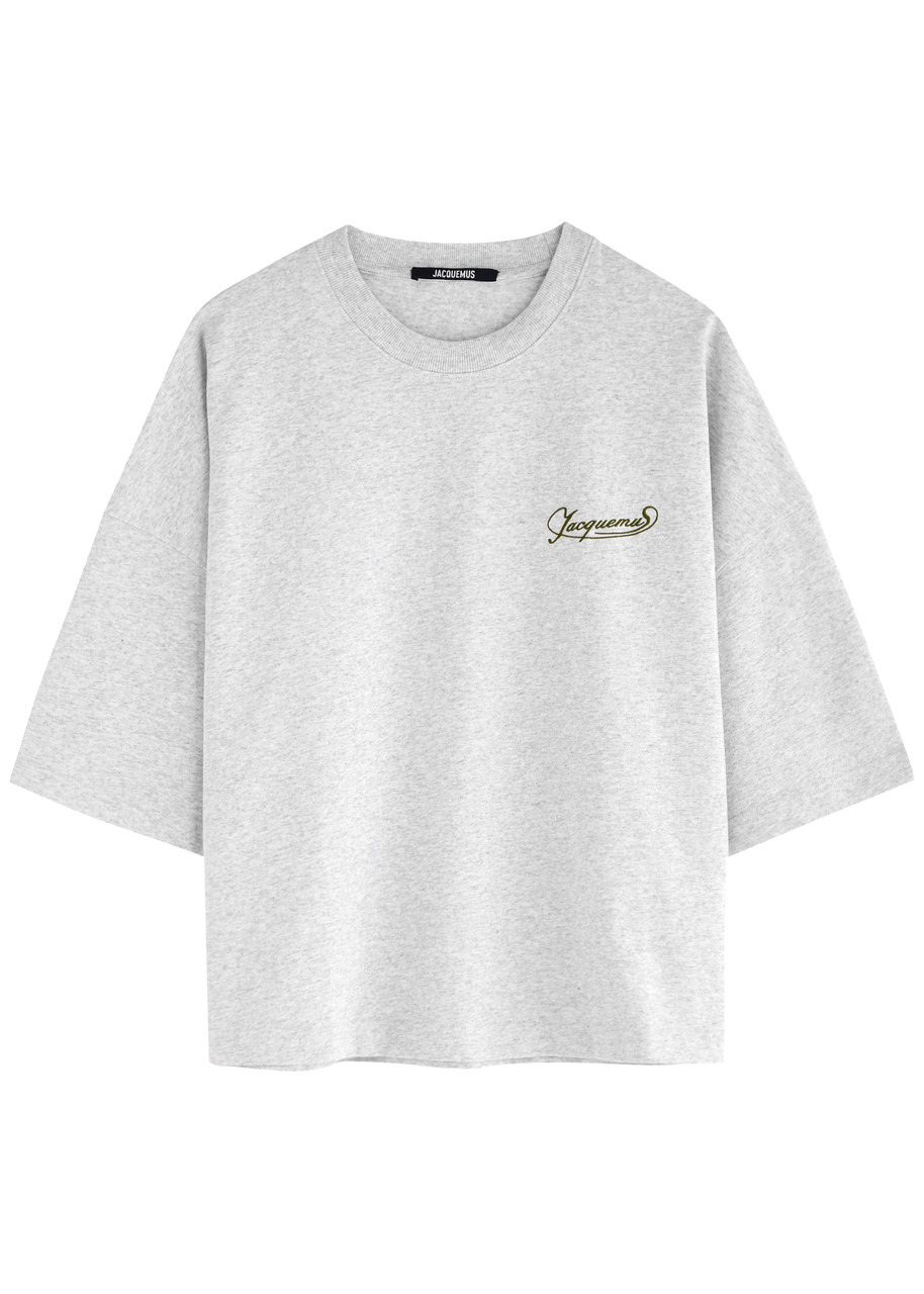 Jacquemus Le T-shirt Corto Logo-embroidered Cotton T-shirt - 1