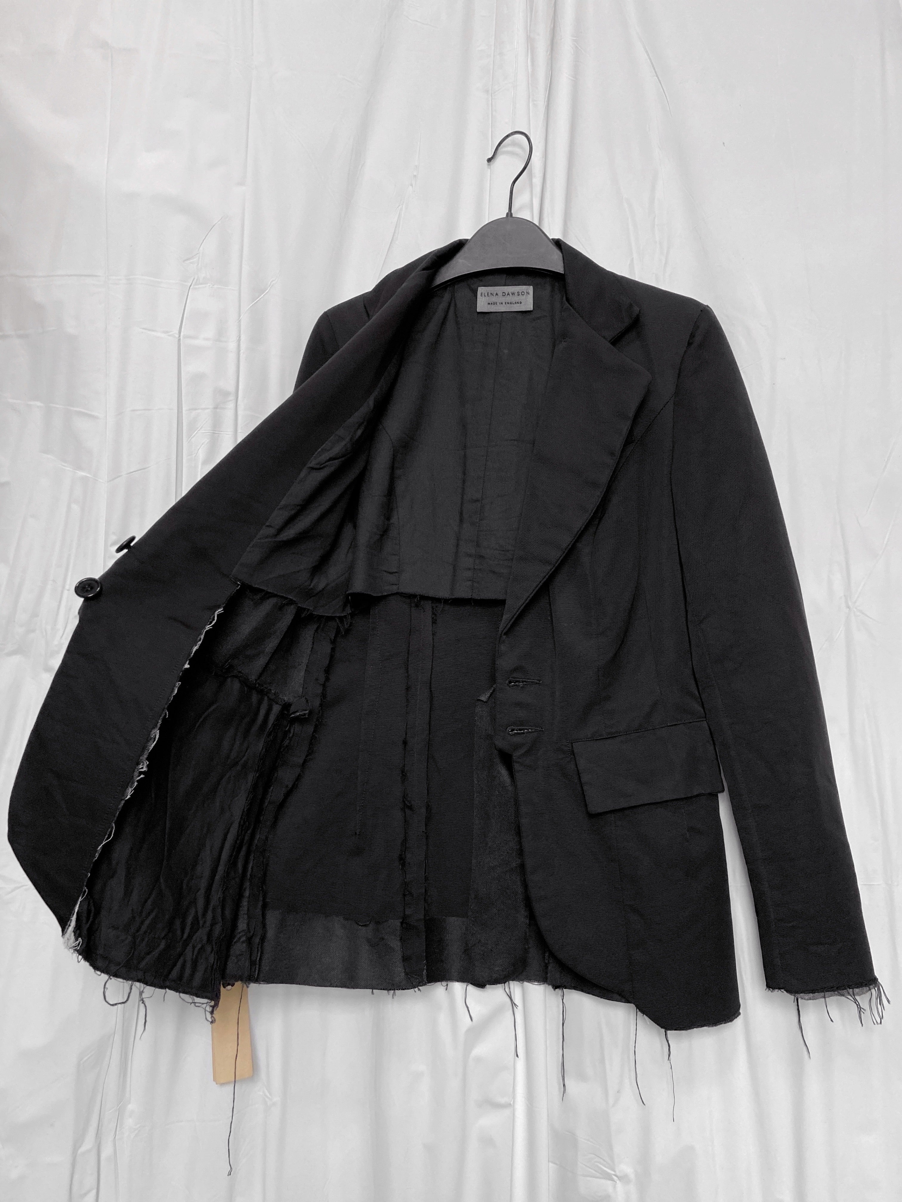 zOthers - BWNT Elena Dawson 2014 Black Classic Silk Blazer XS - 5