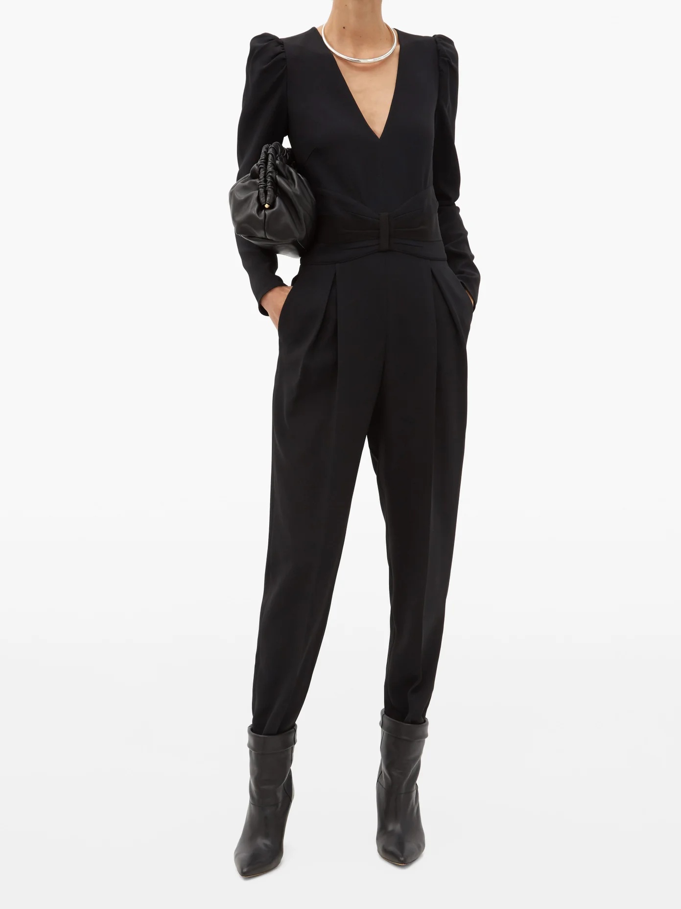 Pleated crepe jumpsuit - 2