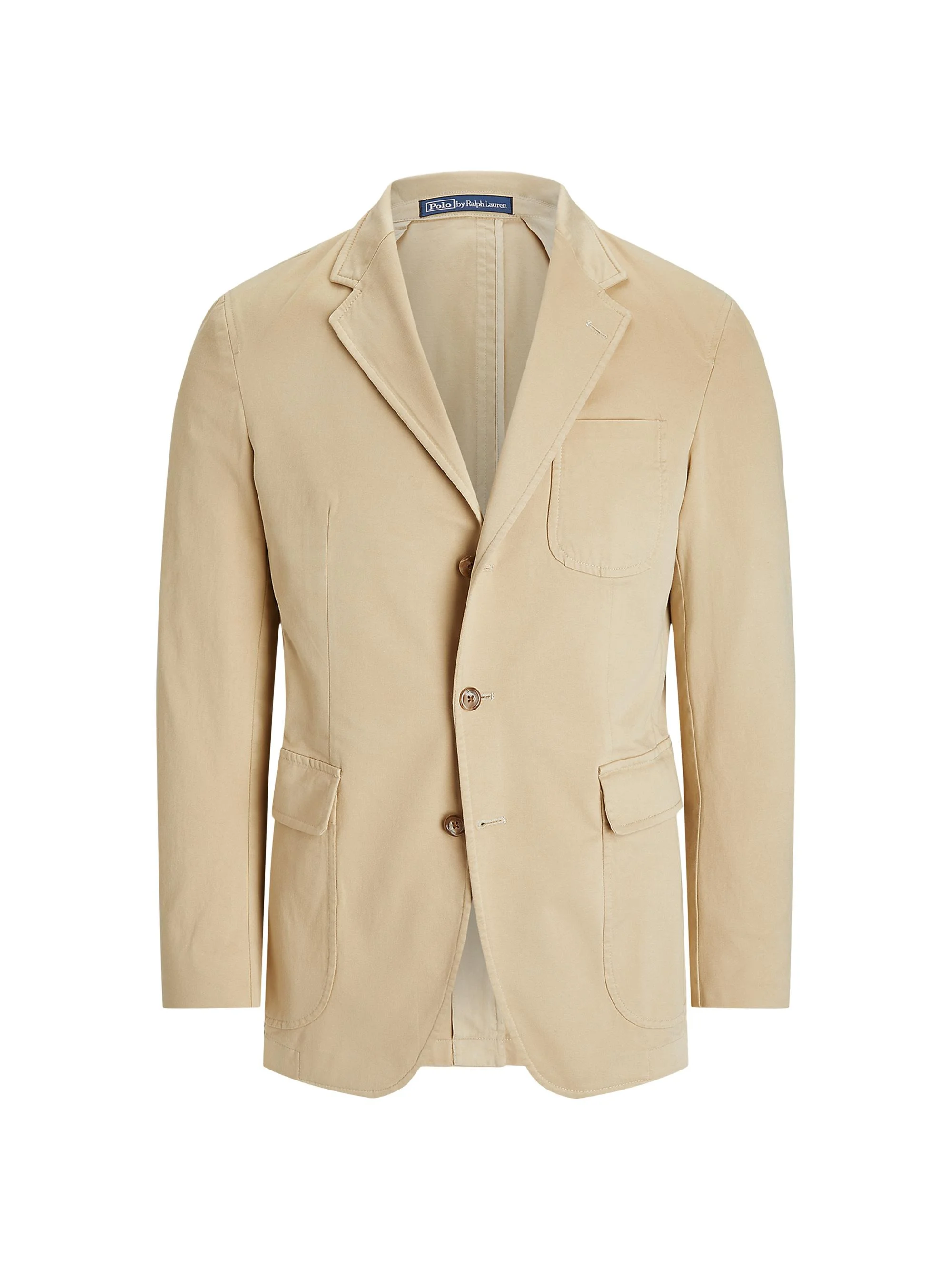 Men's Garment-Dyed Cotton Two-Button Suit Jacket - Tan - 1