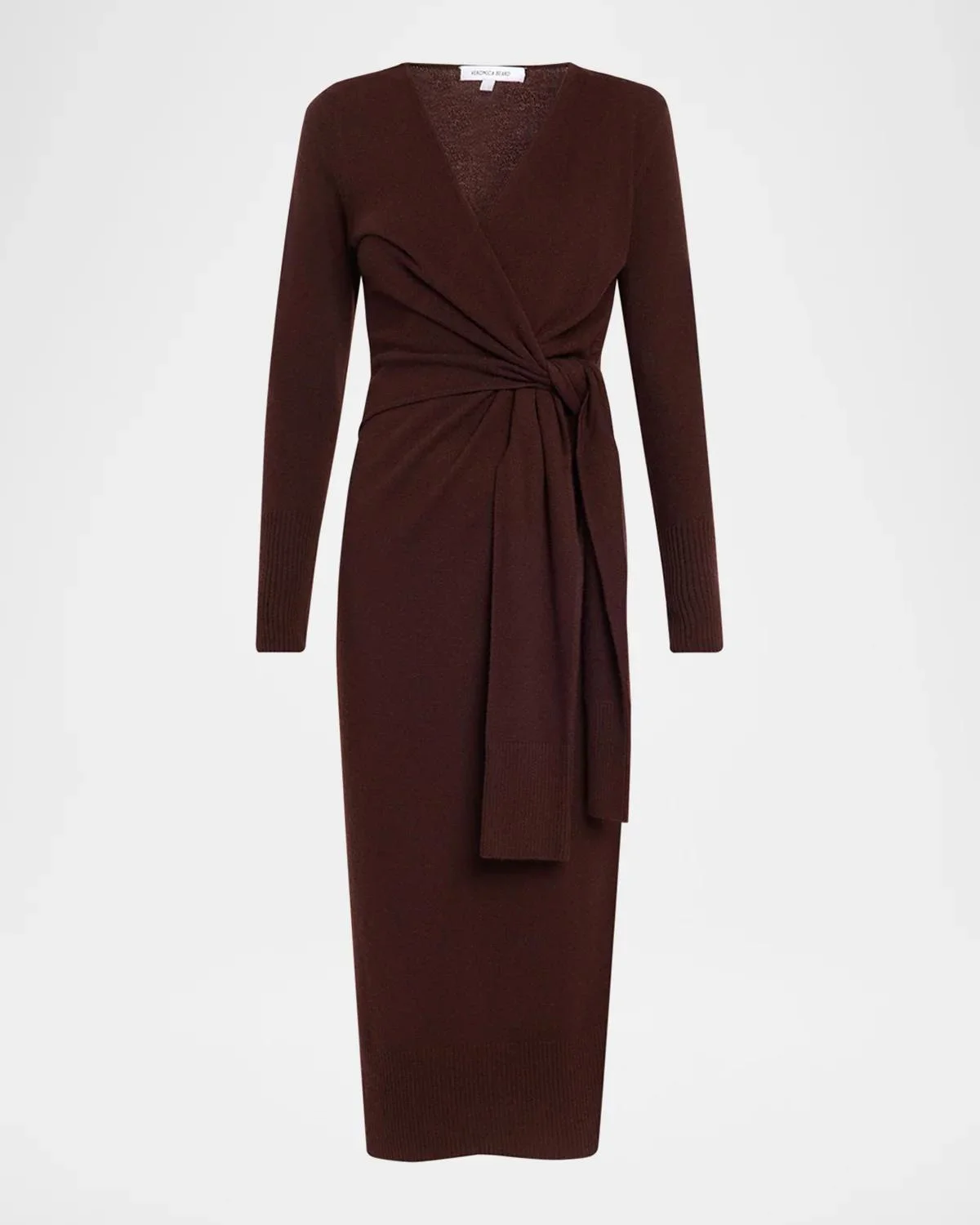 Salomez Knit Wrap Midi Dress - 1