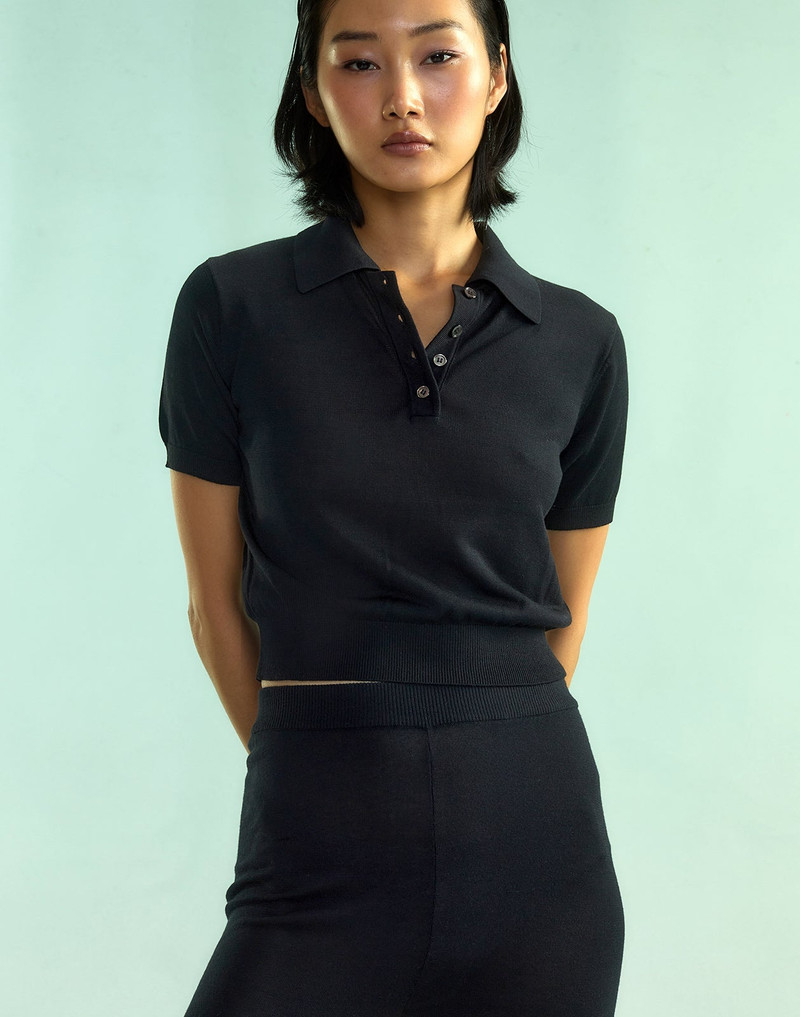 CYNTHIA ROWLEY Aspen Knit Polo outlook