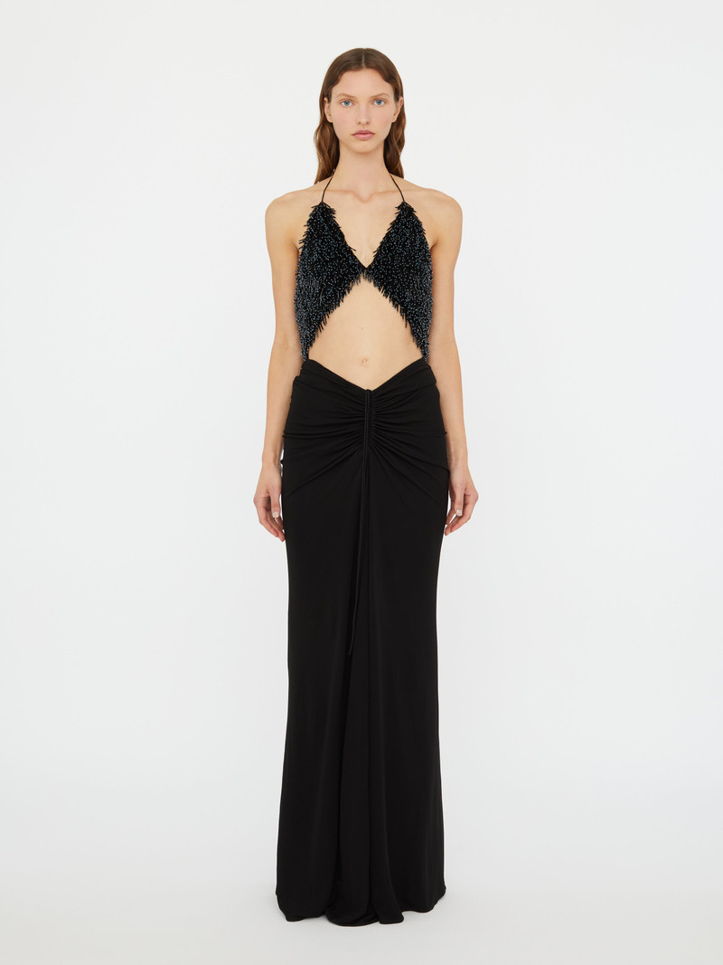 Tiered Thorn Beaded Disconnect Dress 1