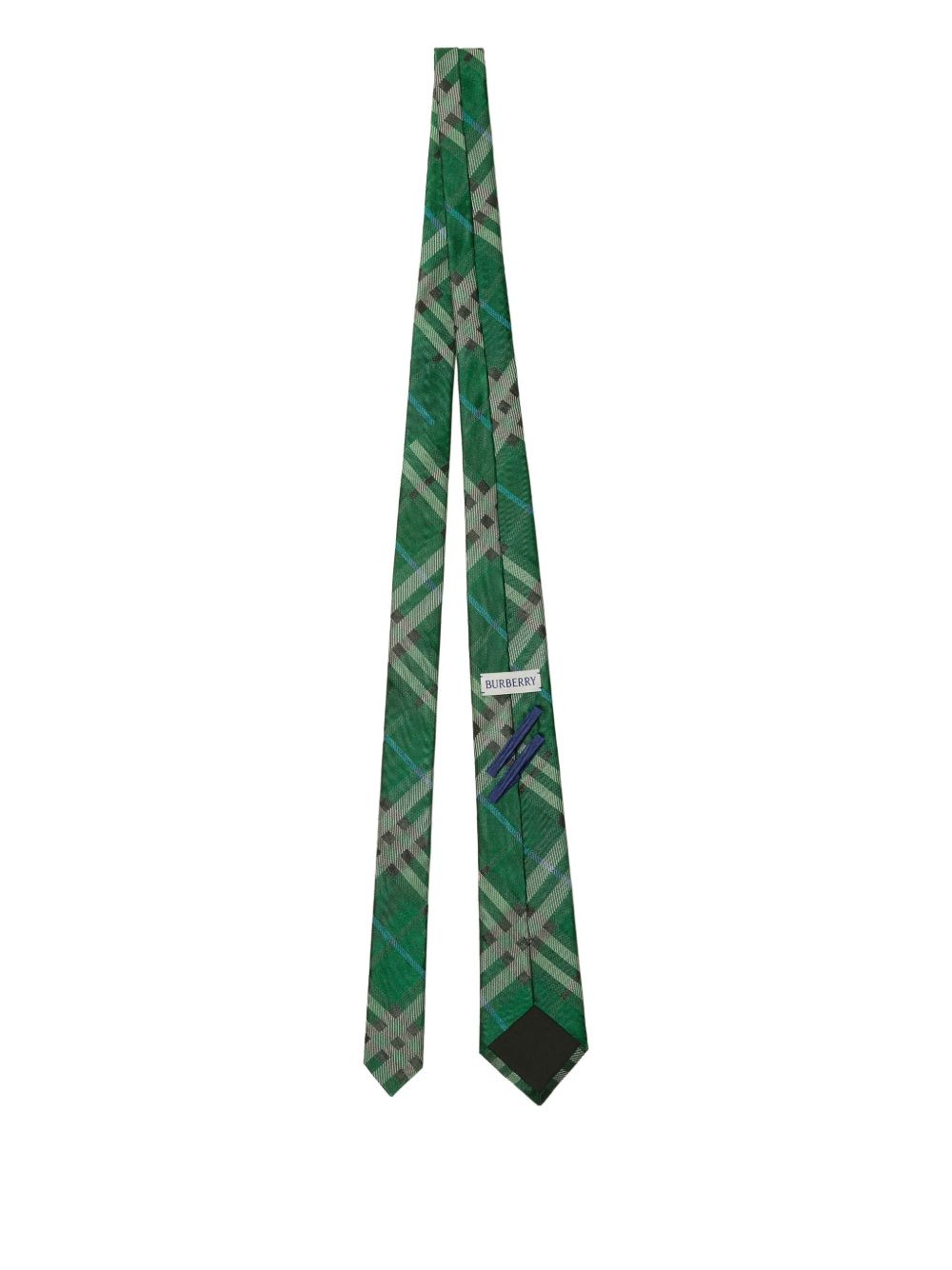 check silk tie - 3