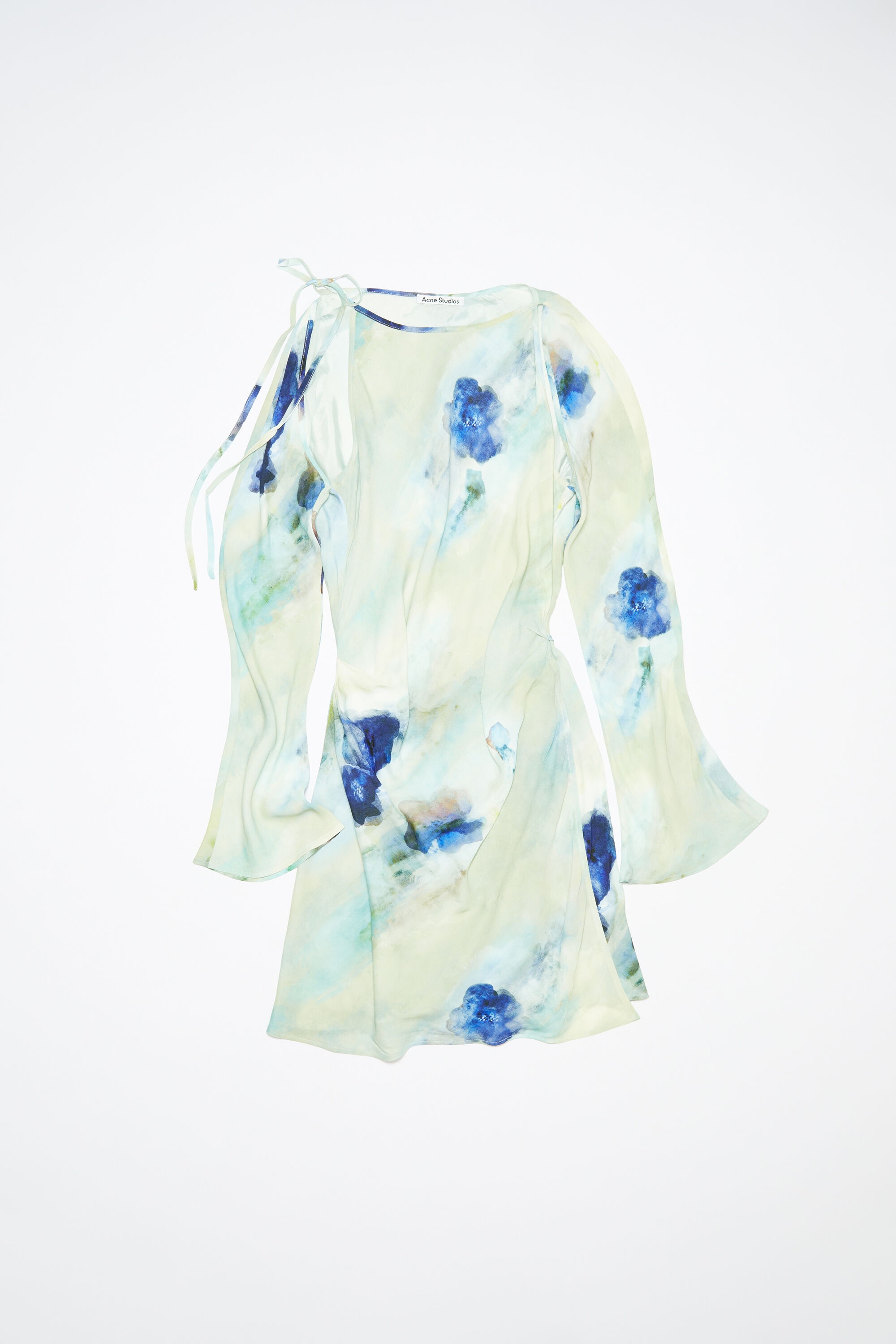 Printed wrap dress - Blue - 6