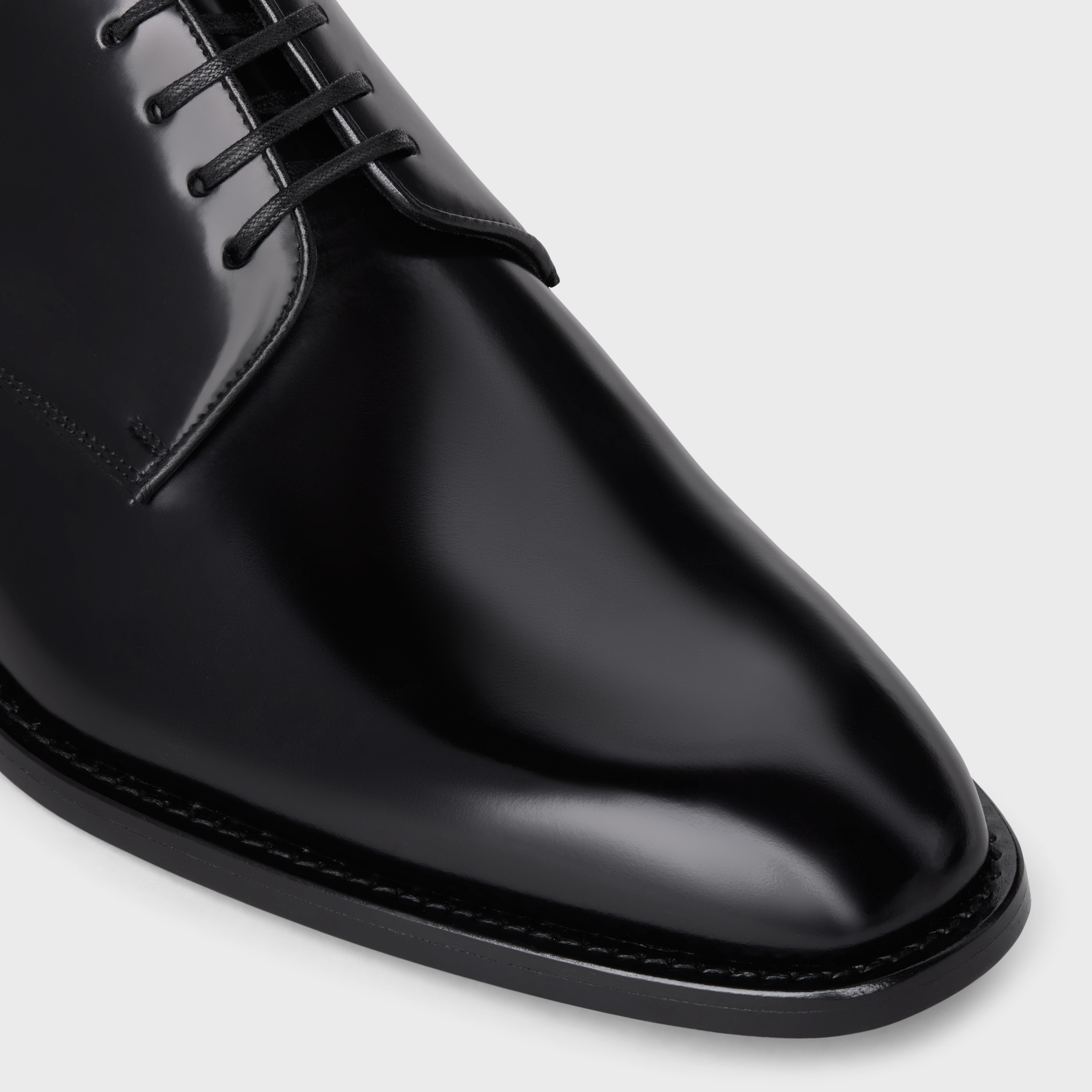 CELINE TUXEDO DERBY in POLISHED BULLSKIN - 4