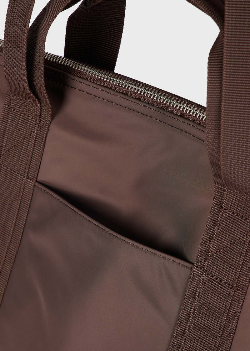 Brown Recycled Polyester Tote Bag 4