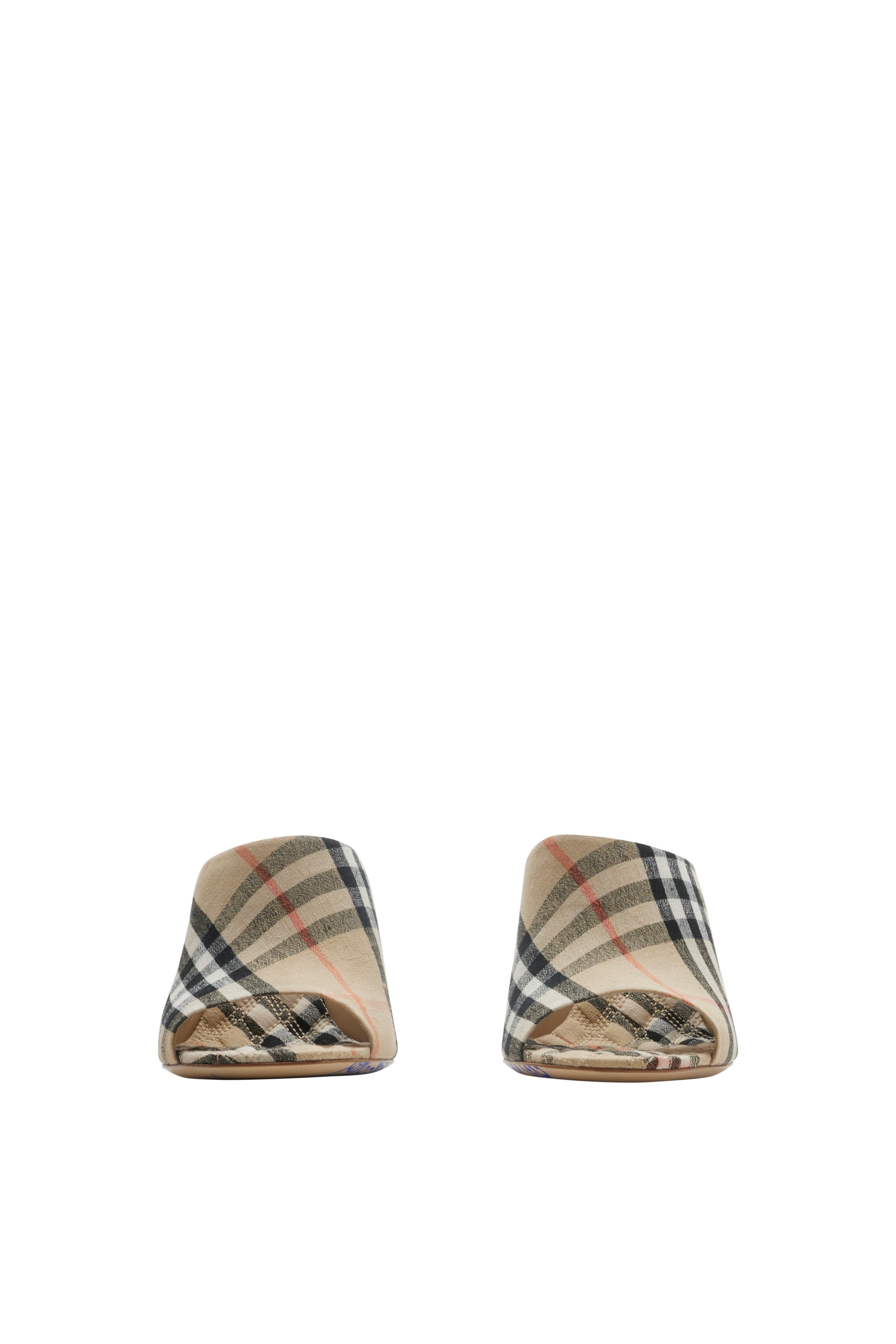 burberry Check Mews Mules in Sand at Nordstrom - 3