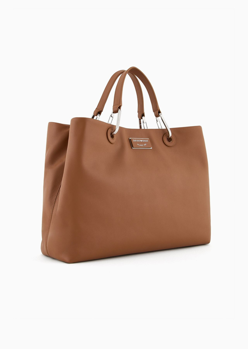 EMPORIO ARMANI ASV medium ecological leather MyEA shopper bag outlook