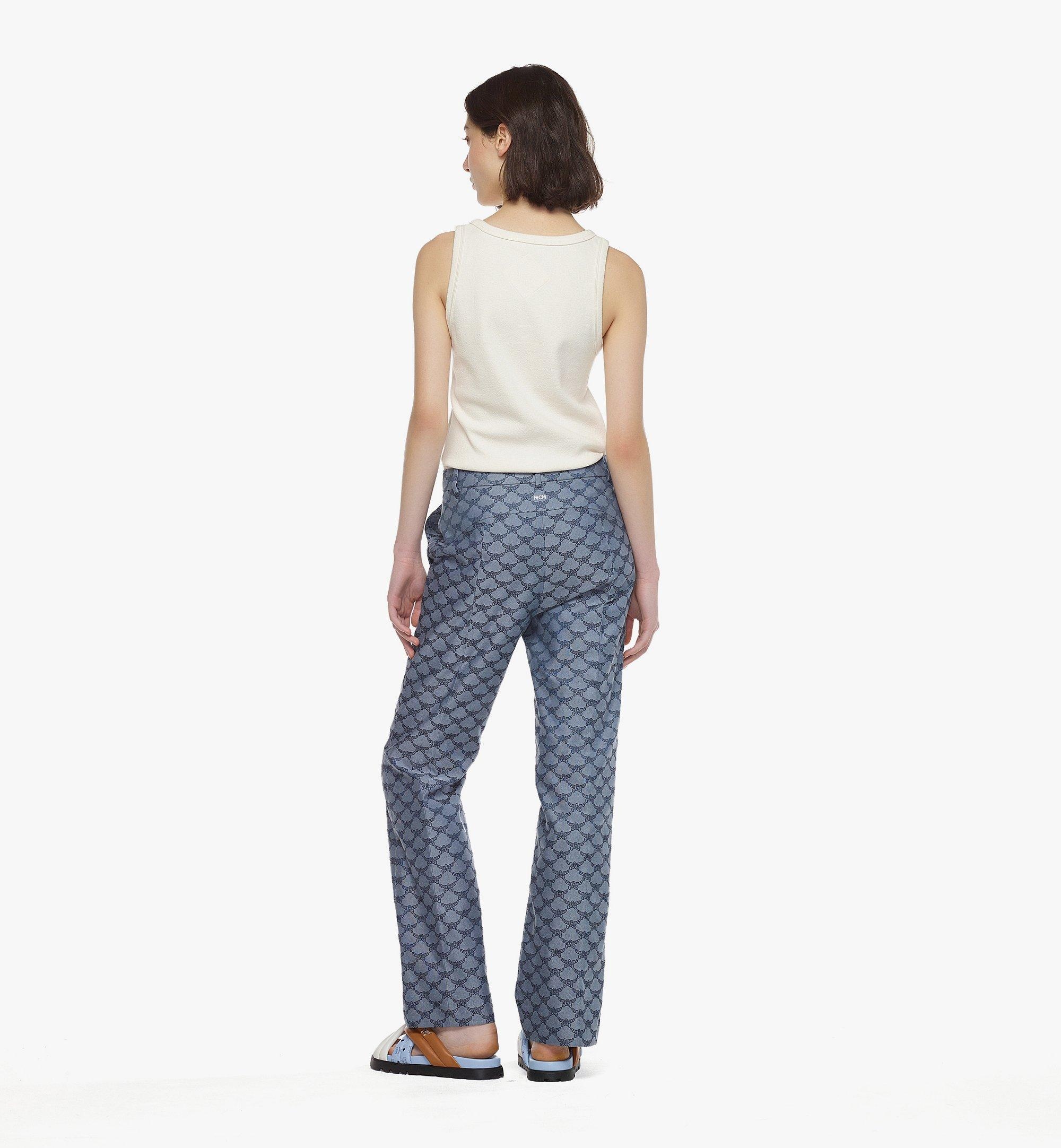 Flared Pants in Lauretos Denim Jacquard - 5