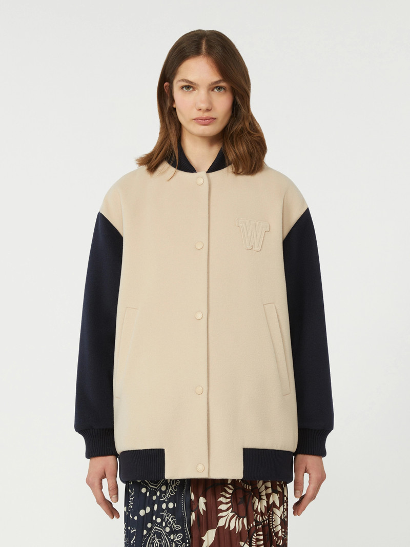ELLISSE Double-faced wool bomber jacket - SAND 3