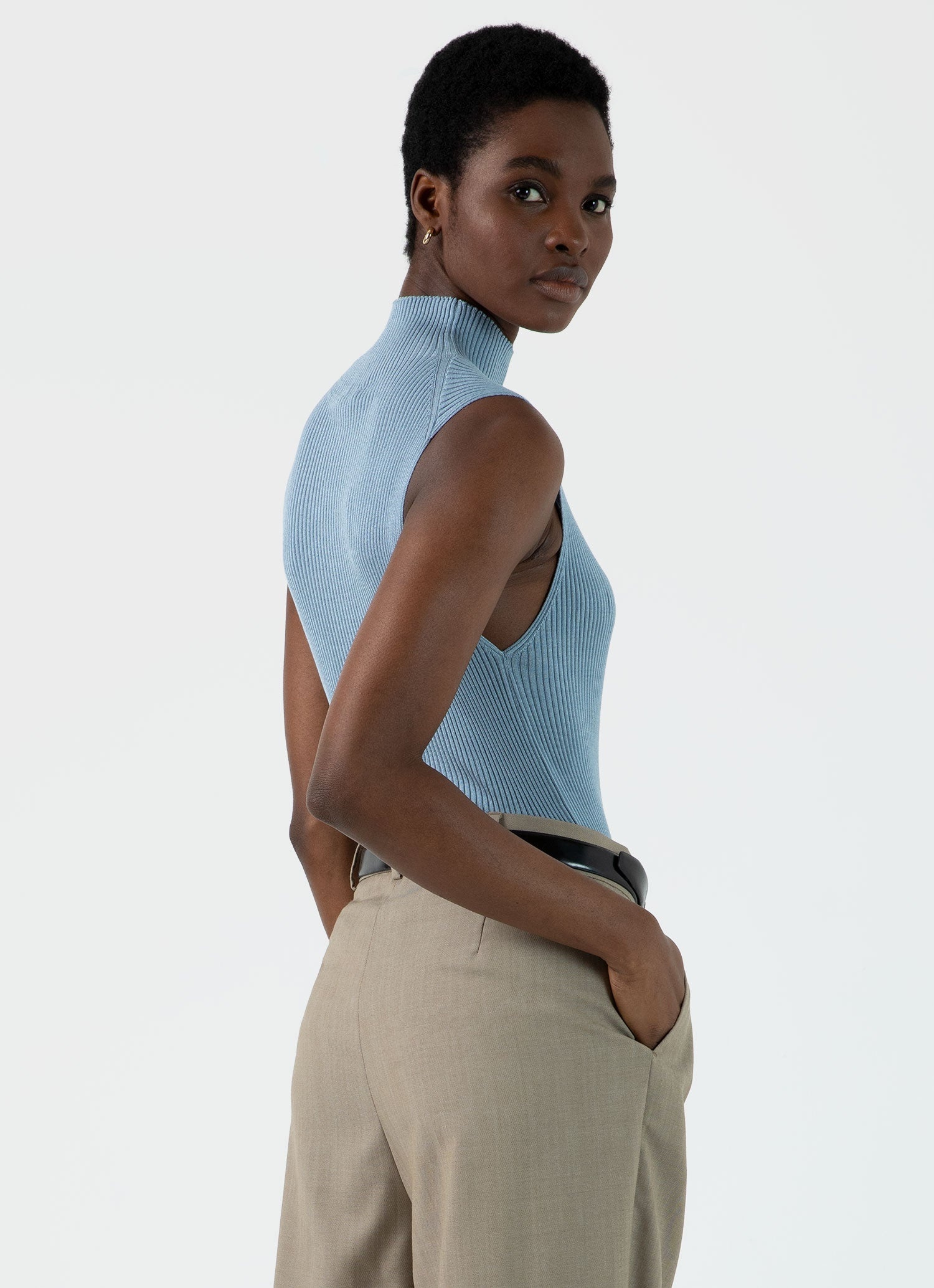 Silk Rib Vest Jumper - 4