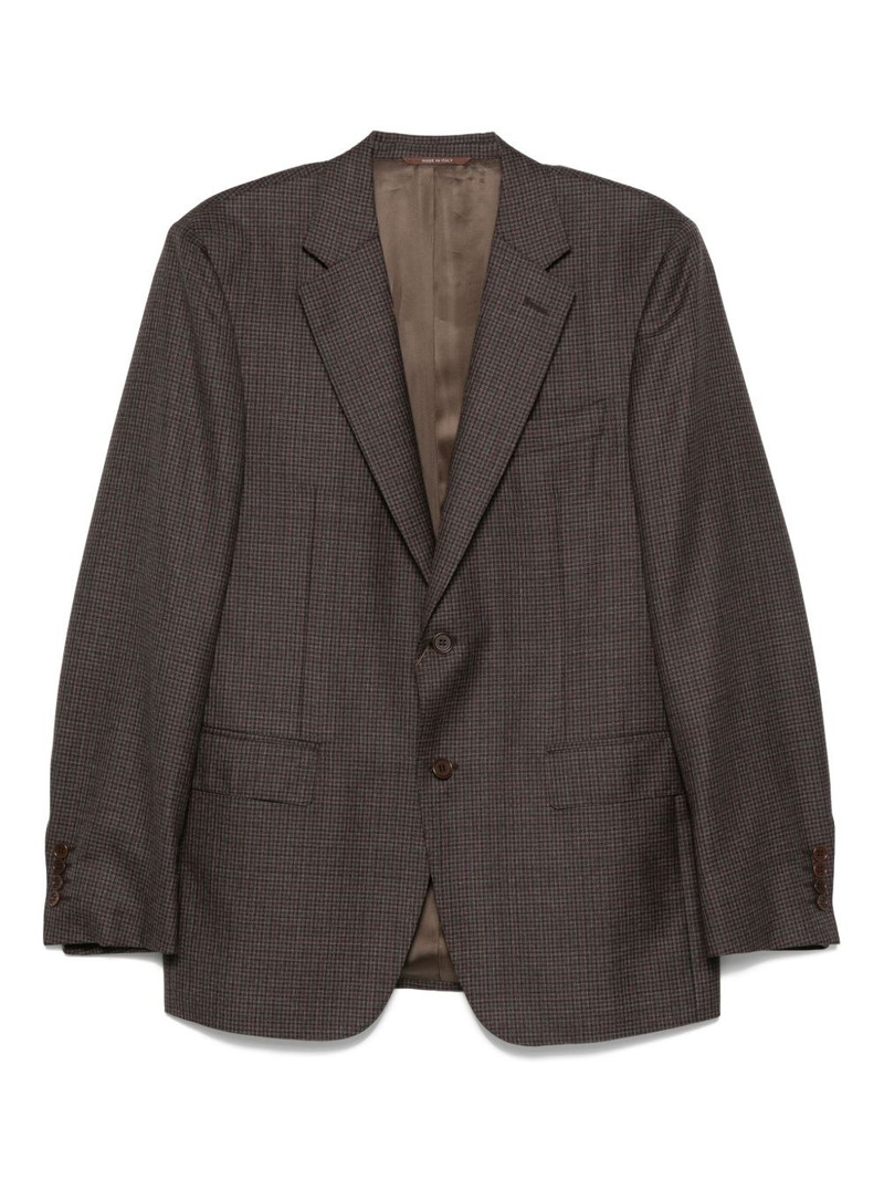 checked two-button blazer 1