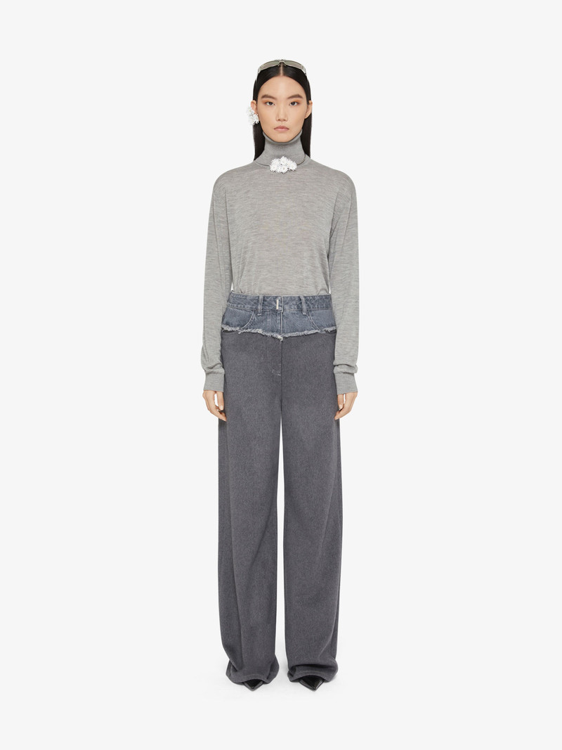 Givenchy OVERSIZED JEANS IN MIXED DENIM AND FLANNEL outlook