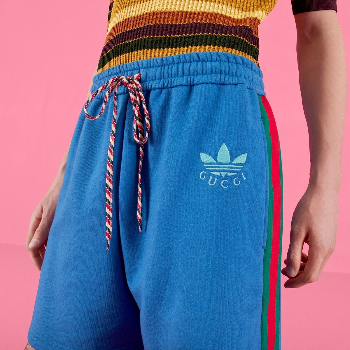 adidas x Gucci cotton jersey shorts - 4