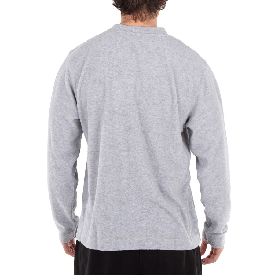 Rains Men's Grey Addis Fleece Crewneck Sweater - 6