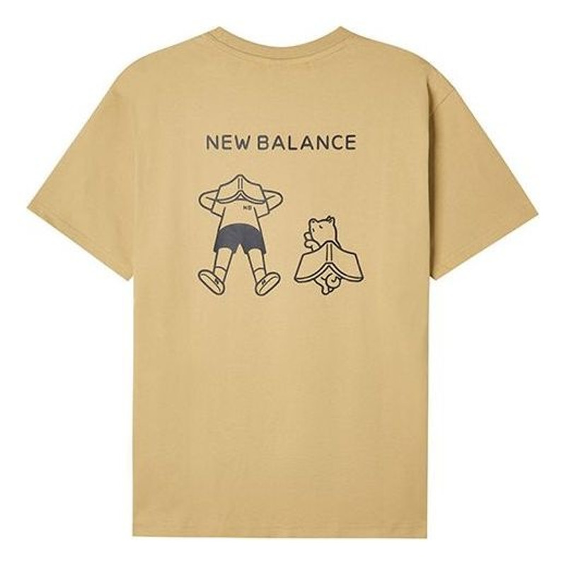 New Balance x Noritake Crossover Funny Pattern Sports Round Neck Short Sleeve Unisex Yellow AMT12347 - 1