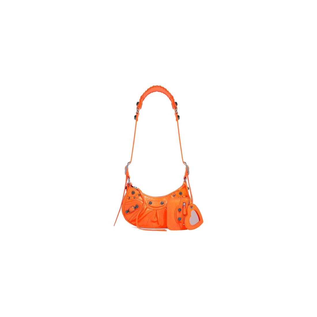 Women's Le Cagole Xs Shoulder Bag in Fluo Orange - 1